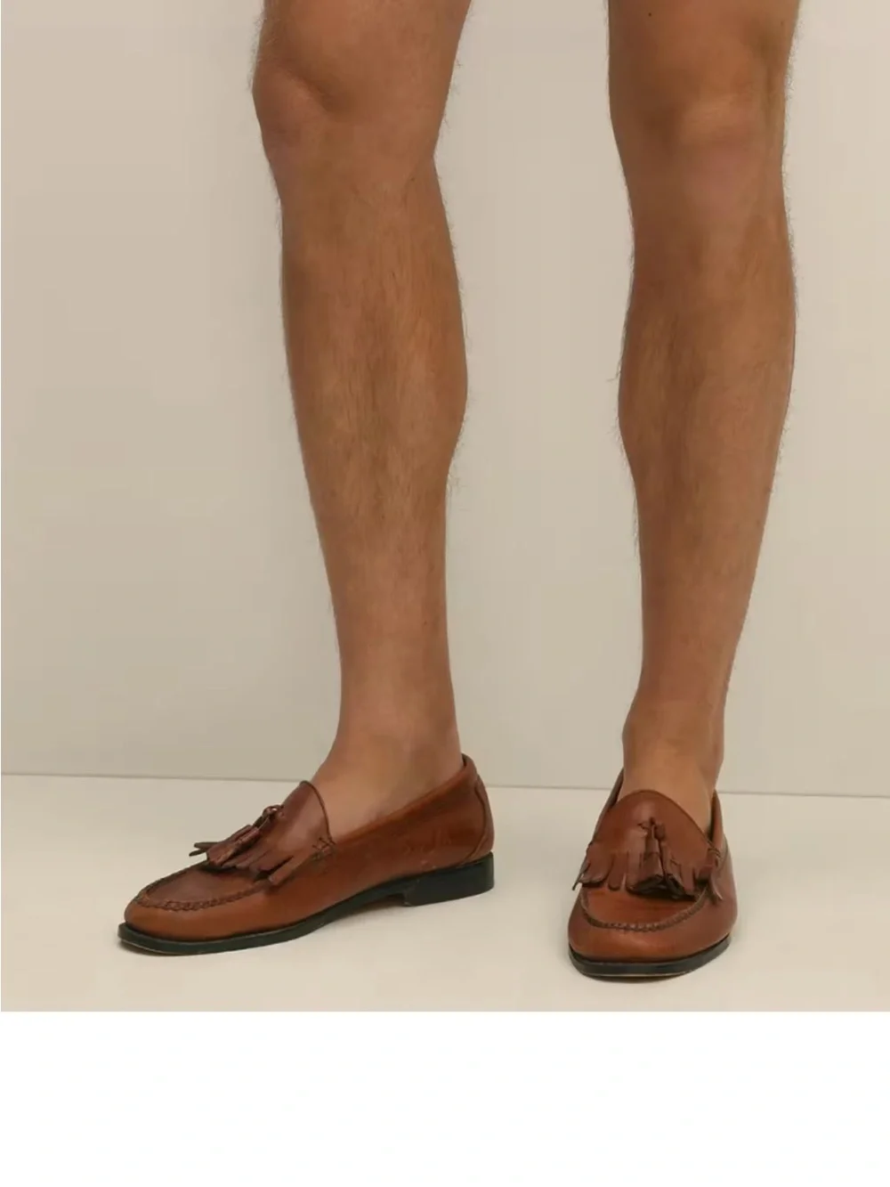 Brooks Brothers Chestnut Leather Tassel Loafers
